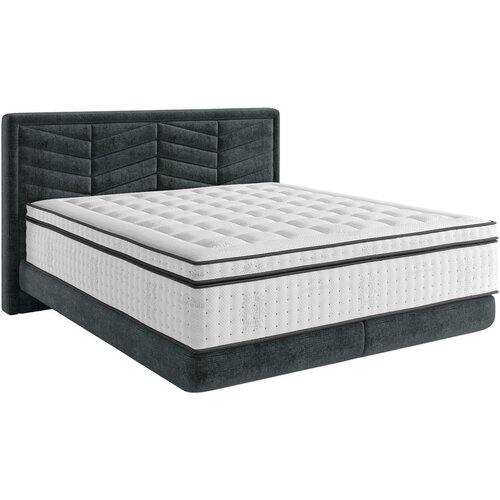 CARRYHOME postelja boxspring 180 cm x 200 cm , tekstil črna Cene