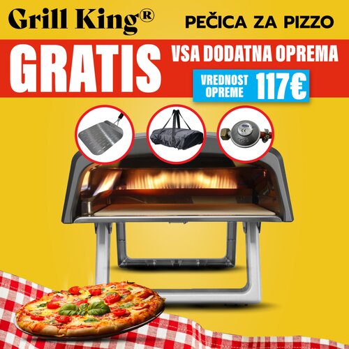 Grill King Pizzaiolo 12” plinski pizza pekač + bogata oprema u setu Cijene