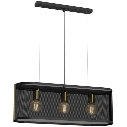  Luster na sajli KAGA 3xE27/60W/230V crna/zlatna Cene