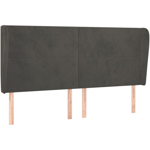 Maison Chic vzglavna omarica - nočna omarica - posteljna omarica z u&amp;scaron;esi temno sivo 203x23x118/128 cm žamet, (21712519) Slike