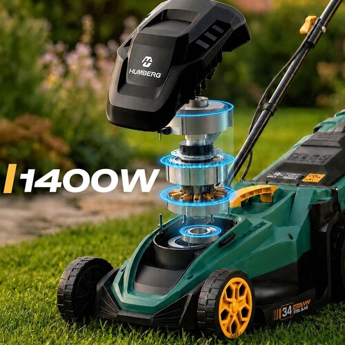 Humberg HM-612 električna kosilnica 1400 W, &amp;scaron;irina ko&amp;scaron;nje 34 cm Slike