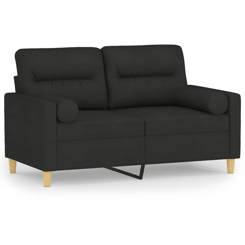 Maison Chic kavč - Sofa - Kanape dvosed z blazinami črn 120 cm blago, (21727286) Cene