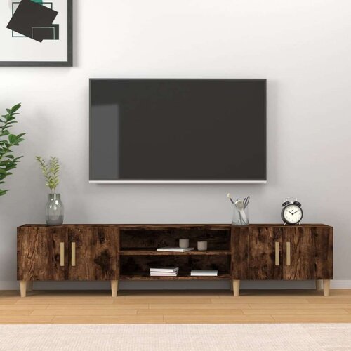 vidaXL TV omarica dimljeni hrast 180x31,5x40 cm inženirski les Cene