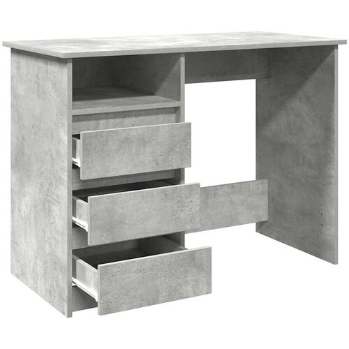  Radni stol boja betona 102 x 50 x 75 cm od konstruiranog drva Slike