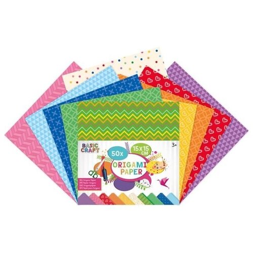  Barvni papir za origami 15 x 15 cm - komplet 50 kosov Slike