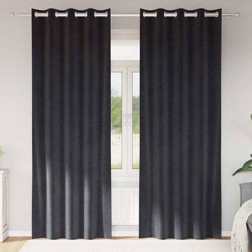  Zavjese za zamračivanje 2 pcs Tamno siva 140 x 260 cm Baršun Cene