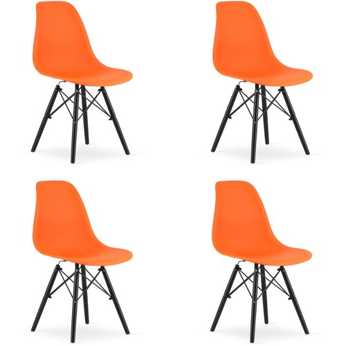 Brandless OSAKA stol oranžna / noge črne x 4, (22030719) Cene