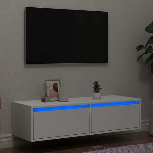 TV ormarić s LED svjetlima bijeli 100X35,5x25 cm Cijene