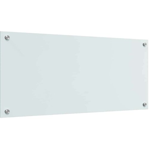 VidaXL Za&amp;scaron;čita za kuhinjo Bela 90 x 40 x 0.8 cm kaljeno steklo Slike