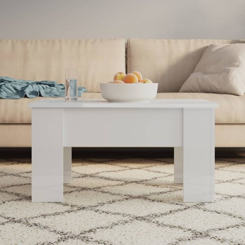  Stolić za kavu visoki sjaj bijeli 79x49x41 cm konstruirano drvo Cijene