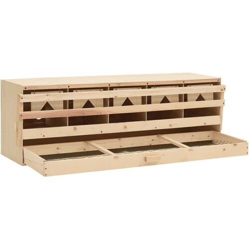  Gnijezdo za nesilice s 5 odjeljaka 117x33x38cm masivna borovina Slike