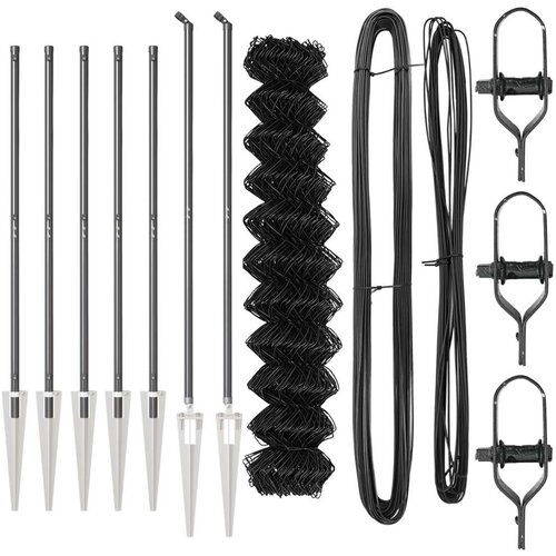  Ograda od lančanika s 7 klinova 1.4x10 m Galvanizirani čelik Cijene