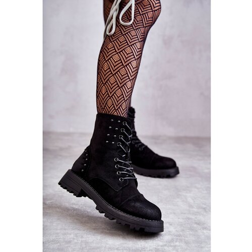 Kesi Suede Boots With Studs Black Palmira Slike
