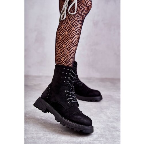 Kesi Suede Boots With Studs Black Palmira Cene