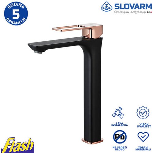 Slovarm Slavina za lavabo visoka CRNO BRONZANA - Slovarm 483523 Slike