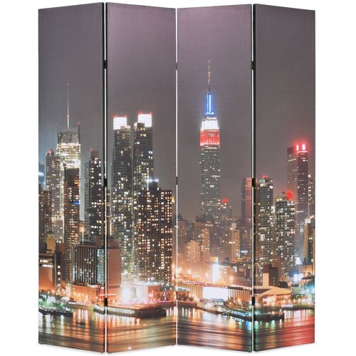 VidaXL Zložljiv paravan 160x170 cm New York ponoči Slike