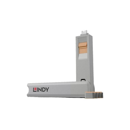 Lindy USB Type C Port Blocker Key - Pack of 4 Blockers, Orange Cijene