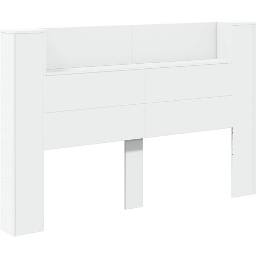 vidaXL Nočna omarica z LED Bela 160 x 16,5 x 103,5 cm Konstruiran les, (5000142231) Cene
