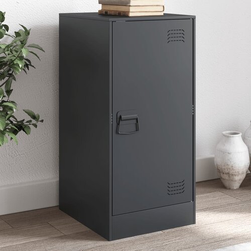 vidaXL Komoda antracitna 34,5x39x73 cm jeklo Cene
