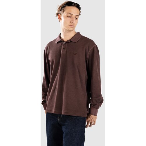 Carhartt WIP Waffle Rugby Polo majica palisander / garment dyed Slike