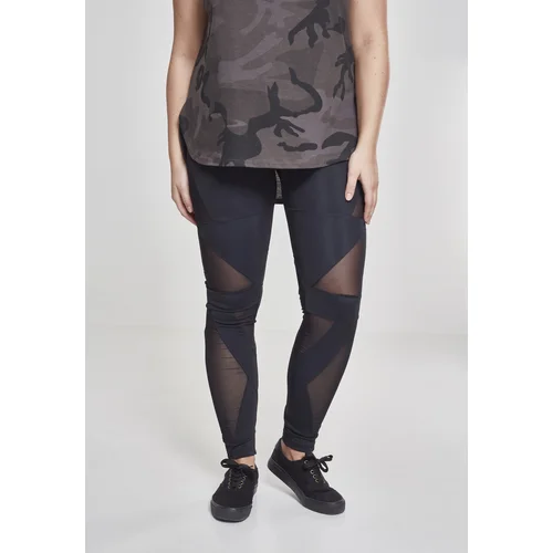 Urban Classics Women's Triangle Tech Mesh leggings blk/blk