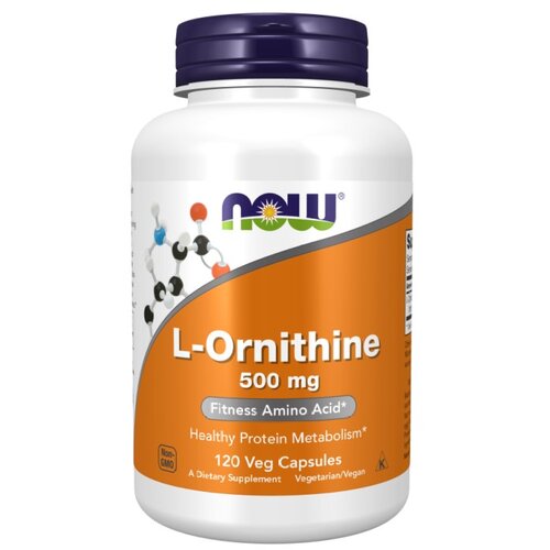 Now Foods L-Ornitin 500 mg 120 капс. Slike