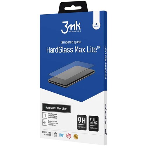 3mk HARDGLASS MAX LITE BLACK ZA HONOR 200 LITE KALJENO STEKLO, (21975064) Slike