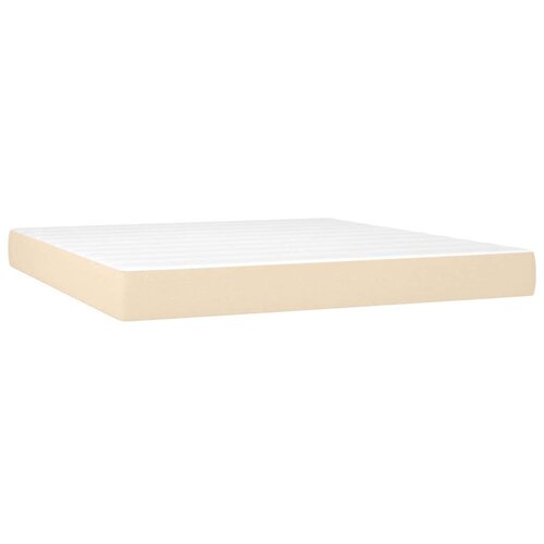 vidaXL Krevet box spring s madracem LED krem 180x200 cm od tkanine Cijene