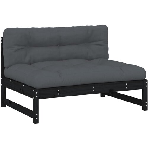 Maison Chic Sredinski kavč - Sofa - Kanape črn 120x80 cm trdna borovina, (21726603) Cene