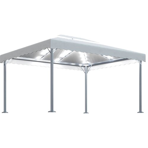  Paviljon z LED lučkami 400x300 cm krem aluminij Cene