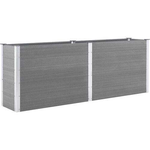  Vrtna posuda za sadnju 250 x 50 x 91 cm WPC siva Slike