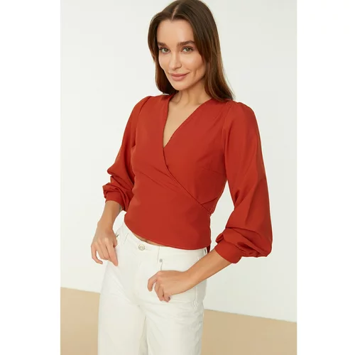 Trendyol Tile Tie Detailed Double Breasted Blouse
