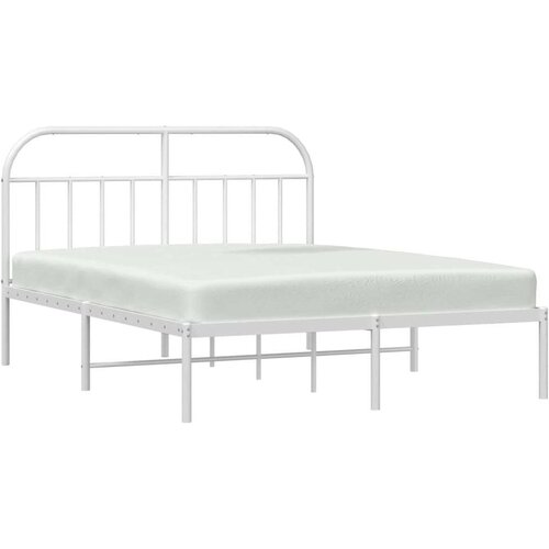 vidaXL Metalni okvir za krevet s uzglavljem bijeli 183x213 cm Cijene