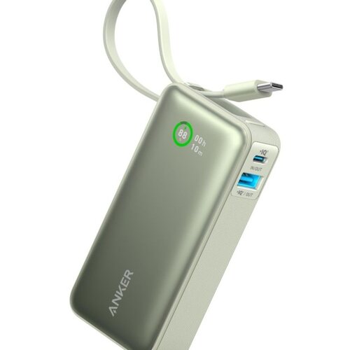 Anker NanoPowerBank 30W Built-In USB-C Cable Green Cene