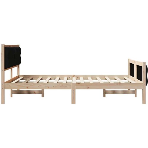  Okvir za krevet s uzglavljem Crna 140 x 190 cm tkanina Slike