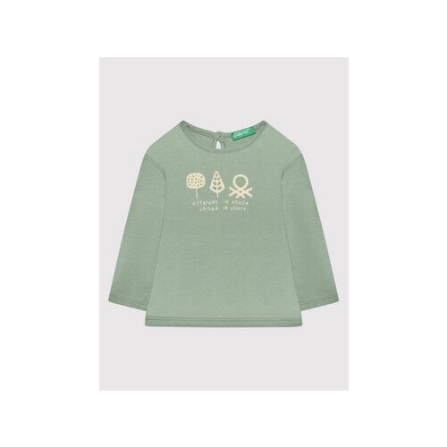 United Colors Of Benetton Bluza 3ATNC15FI Zelena Regular Fit Slike