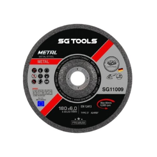 SG Tools SG11009 brusna ploča ispupčena 180 x 6.0mm Metal Premium A 24 RBF ( SG11009 ) Cene