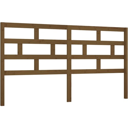 Maison Chic posteljno vzglavje - vzglavna omarica - nočna omarica medeno rjavo 186x4x100 cm trdna borovina, (21707244) Cene