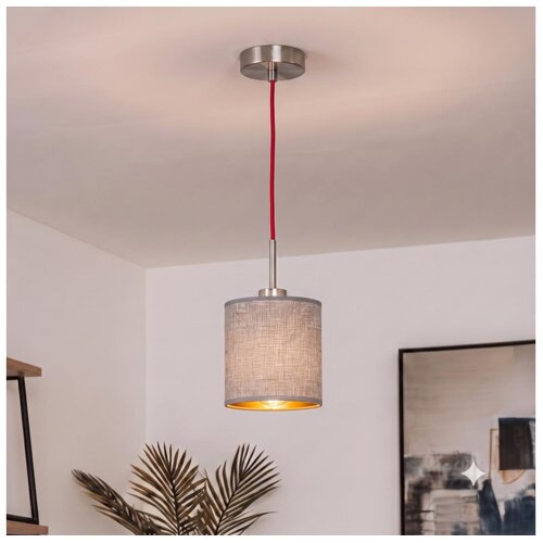 Brilagi LED luster na sajli NUBILA 1xE27/60W/230V prečnik 14 cm crvena/siva Cene