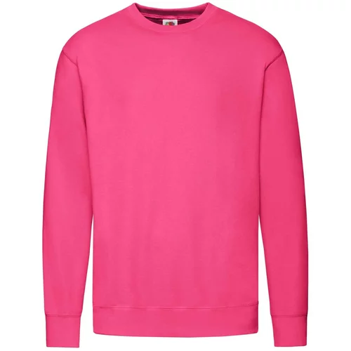 Fruit Of The Loom Pink Men's Sweatshirt Lightweight Set-in-Sweat Sweat