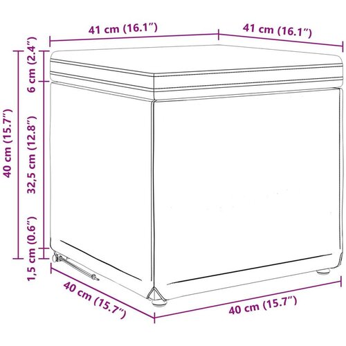  Stolica Tamno siva 41 x 41 x 40 cm Tkanina i konstruirano drvo - Tamno siva 40 cm tkanina Slike