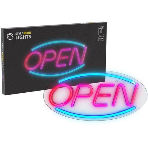 Manta LED SVJETLEĆA OZNAKA OPEN, 40X19X2CM, PLEXI, MULTICOLOR SNL16MT, (5902510611972) Cijene