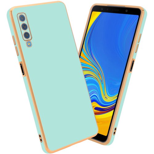 Cadorabo Ohi&scaron;je, združljiv s Samsungom v sijajni metini zeleni barvi - Zlato - za&scaron;čitni pokrov iz fleksibilnega silikona TPU in z za&scaron;čito pred kamero, (20602830) Cene