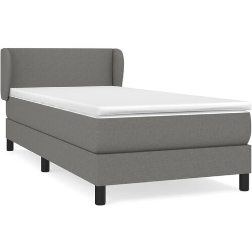 Maison Chic Box spring postelja - Vzmetna postelja z vzmetnico temno siva 90x190 cm blago SL13735, (21895929) Slike