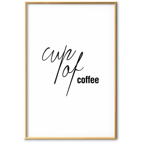  Plakat - Cup of Coffee 60x90 Zlatni okvir s margom Cene