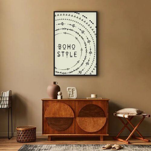  Slika - Boho Style (1 Part) Vertical 80x120 U crnom drvenom okviru Cene