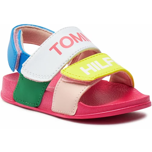 Tommy Hilfiger Sandale svijetloplava / žuta / roza / bijela