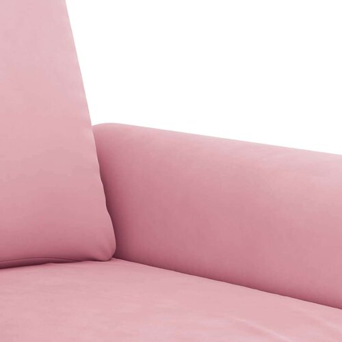 VidaXL 4-dijelni set sofa s jastucima ružičasti bar&amp;scaron;unasti - Ružičasta S osloncem za noge Slike