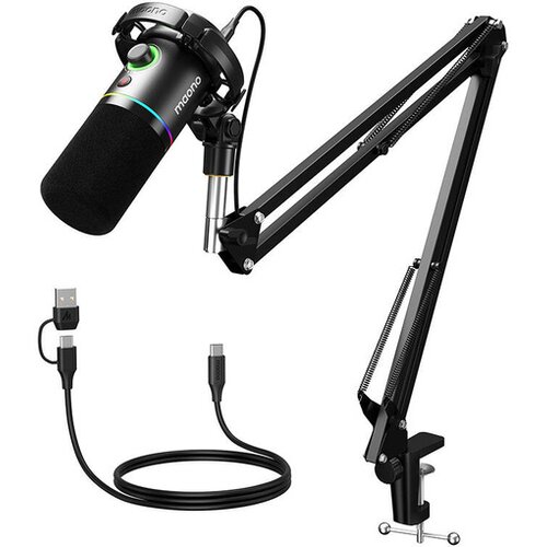 Maono gaming mikrofon PD200XS, USB XLR, RGB, črna Cene