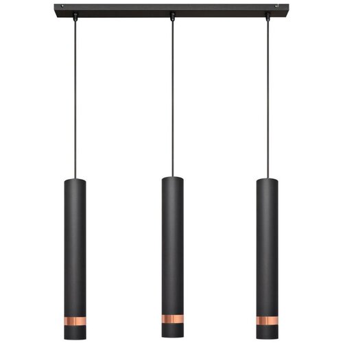  LED luster na sajli TUBA 3xGU10/4,8W/230V crna/bakrena Cene